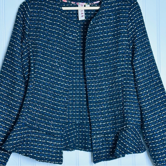 Dolan Left Coast Collection Peplum Tweed black open blazer is a size M Open - Picture 9 of 16